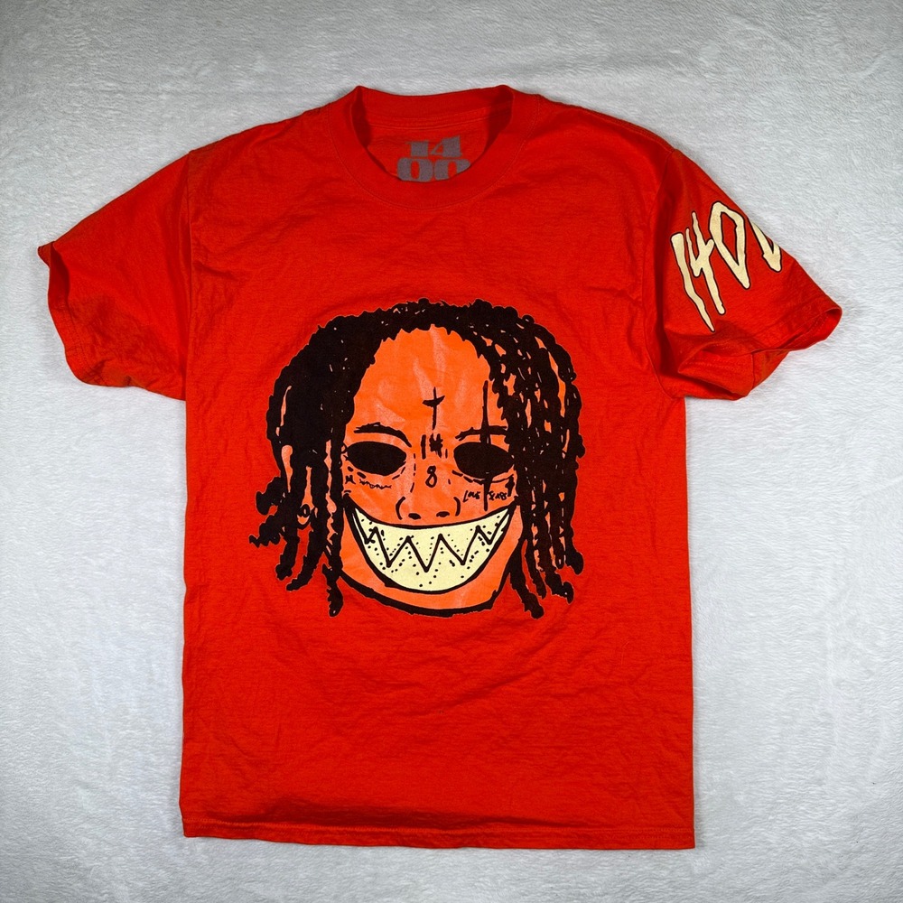 Trippie‎ Redd 1400 Face Graphic T Shirt Orange M